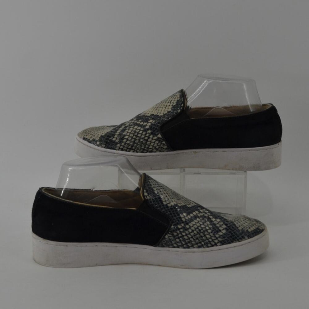 Vionic Womens Sz 8 Suede Slip-On Sneaker Snakeskin Print Black - Picture 8 of 11
